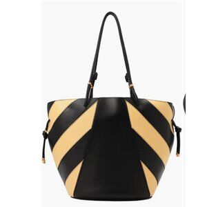 New Tory Burch Spaghetti Strap Leather Tote